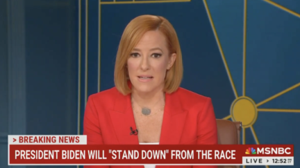 Psaki reacts to Biden dropping out.